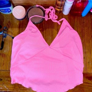 Pink Shein crop top